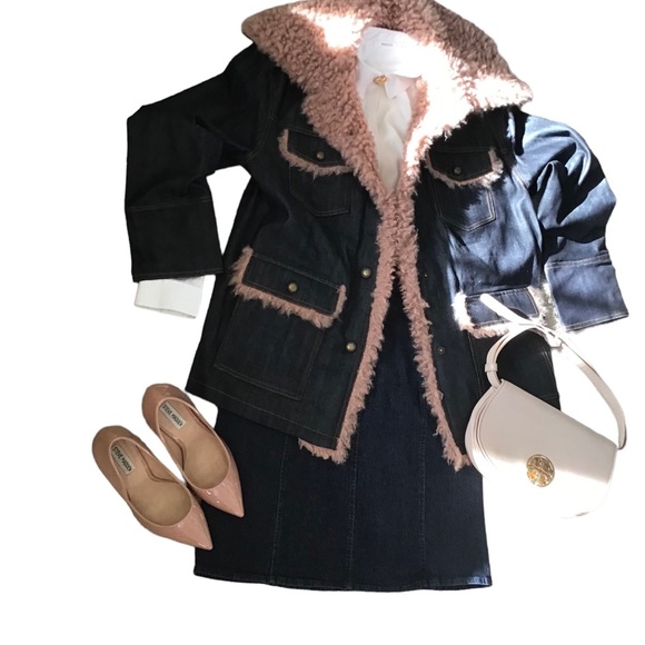 Denim blazer, BNWT, AVEC LES FILLES jacket, Size M, - Picture 8 of 9